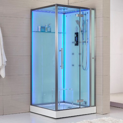 Compact shower cubicle