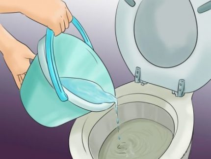 Nettoyage du seau d'eau