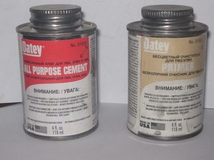 Adhesive and solvent from one company