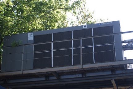 Installation du refroidisseur à l'extérieur
