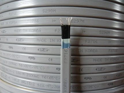 La elección del cable calefactor