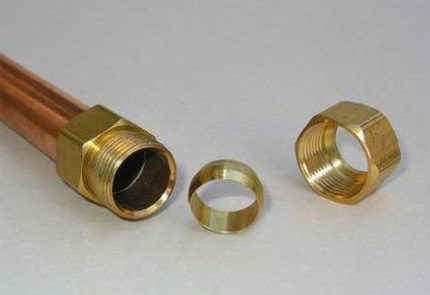 Crimp fitting of copper pipes
