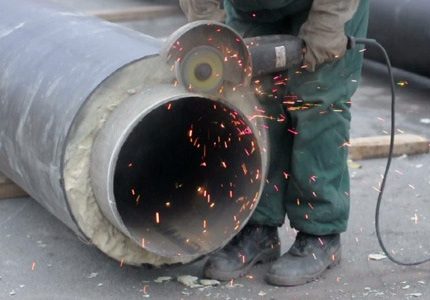 Large diameter pipe trimming grinder