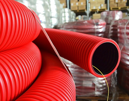 High rigidity of corrugated pipe