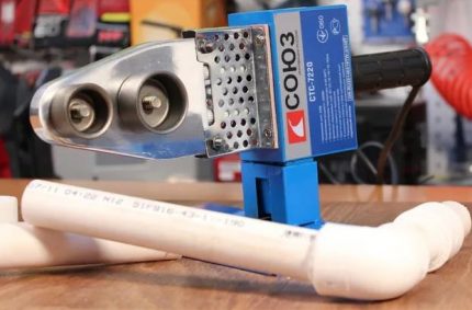 Soldering iron (iron) for pipes made of polypropylene