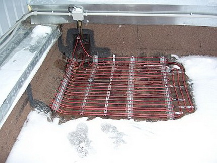 Flat roof heating