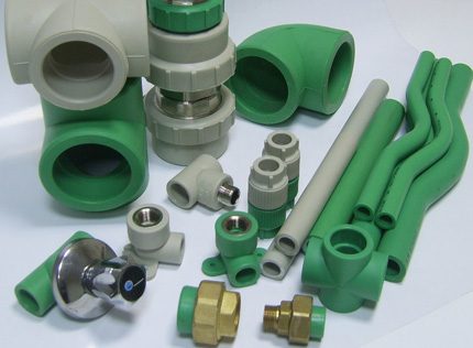 Fittings for water systems made of polypropylene