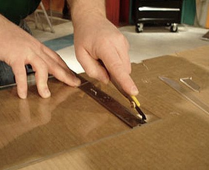 Cut cardboard box parts