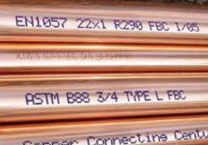 Copper pipe marking