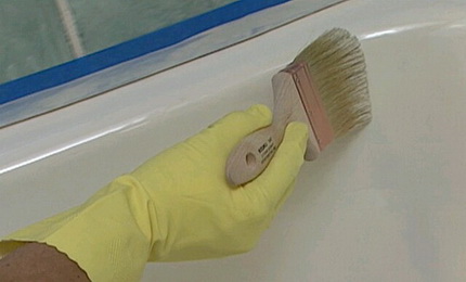 Applying enamel with a brush