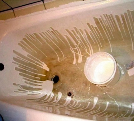 Baño de esmalte en casa