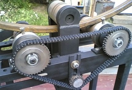 Upper part of the pipe bender
