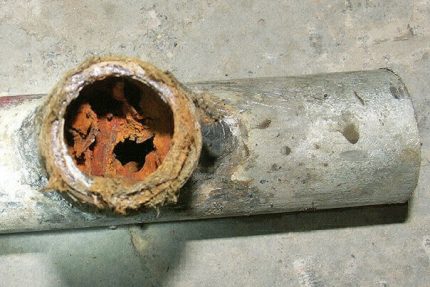 Clogged pipe