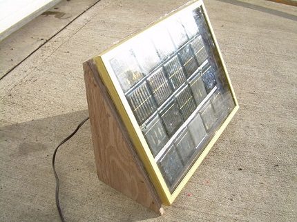 Batería solar en el marco