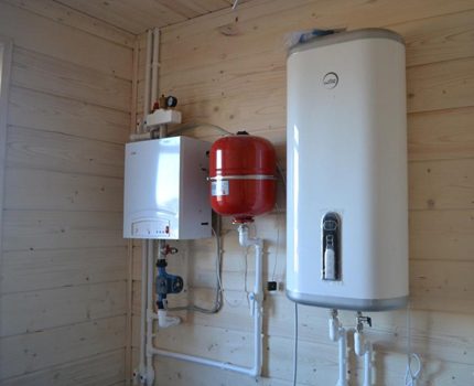 Wall-mounted boiler for home heating