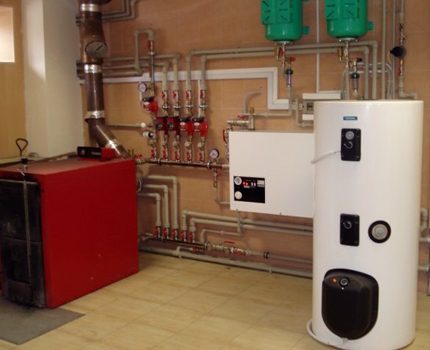 Furnishing a boiler room in a private house