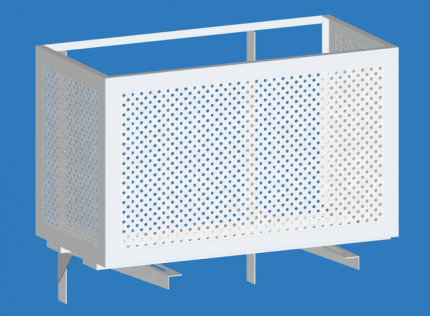 Perforated facade protection
