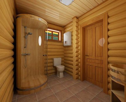 Wooden shower