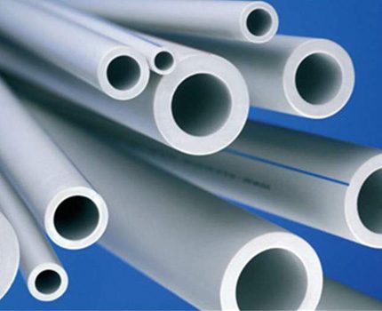 Plastic pipes for the bathroom