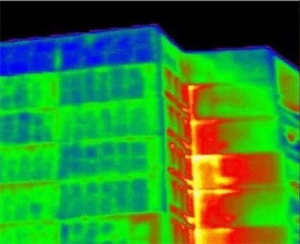 Perte de chaleur infrarouge du bâtiment
