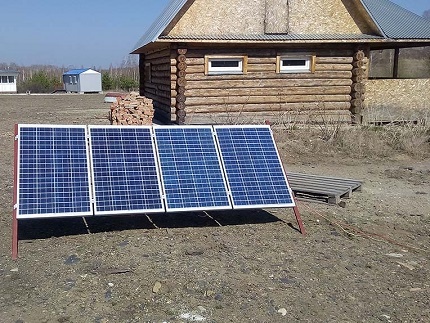Solar panels on site