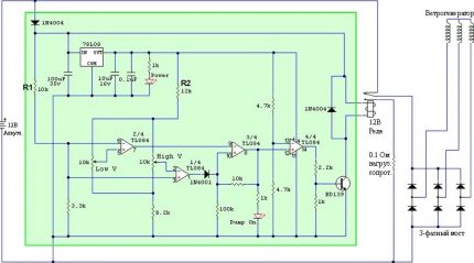 Controller circuit on tl084