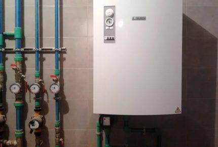 Installation example of an electric boiler