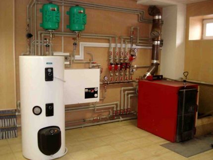 An example of a boiler house in a house