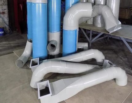 Plastic pipes for ventilation