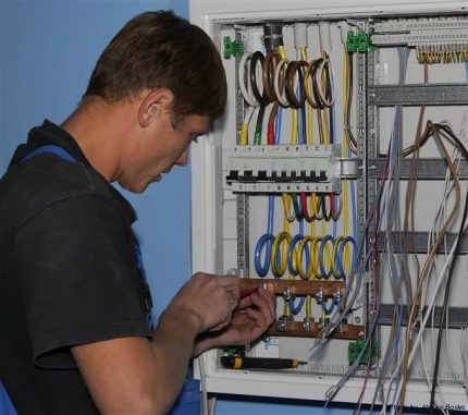 Installation of electrical panel