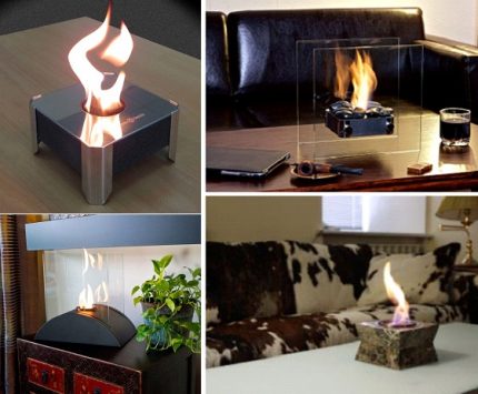 Table fireplaces