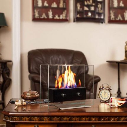 Desktop version of a bio-fireplace