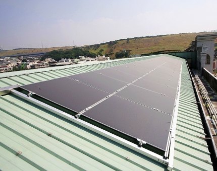 Amorphous solar panels
