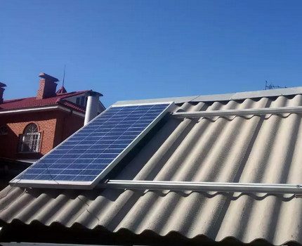 Panel solar de techo de pizarra