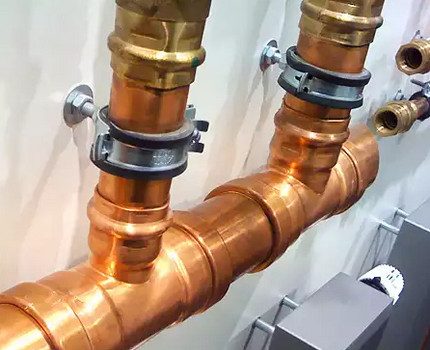 Copper pipes for heating