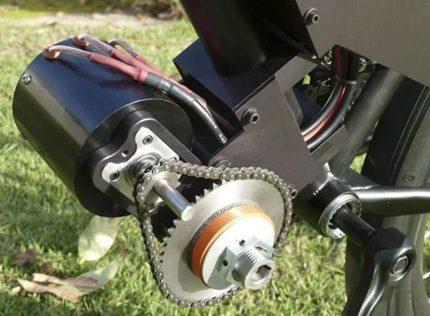Bicycle motor for wind generator