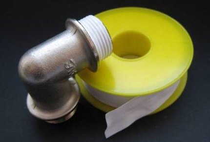 Fum tape for gas valve