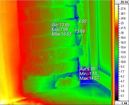 Imagini termice pentru scurgeri de aer