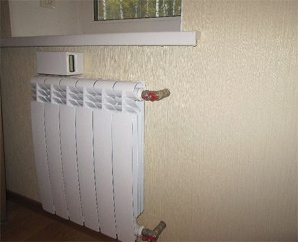 Přívodní ventil na stěně