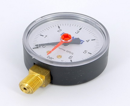 Pressure gauge with two arrows