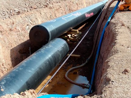 Pressure testing of gas pipes underground