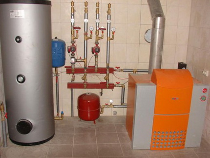 Floor gas boiler