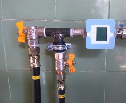 Installation de robinets à gaz