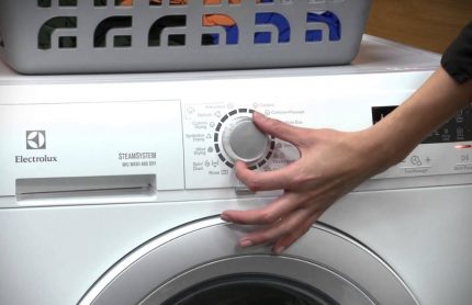 Modes of operation of the washing machine