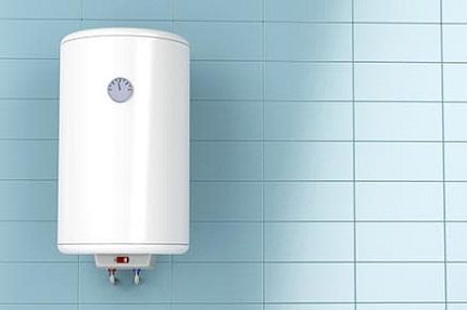 Inexpensive electric boiler in the bathroom