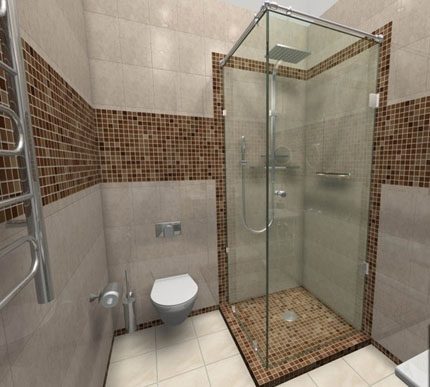 Shower with floor drain