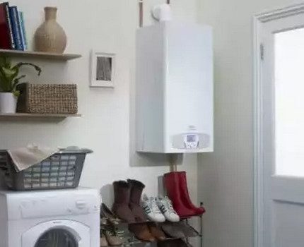 Gas boiler in the pantry