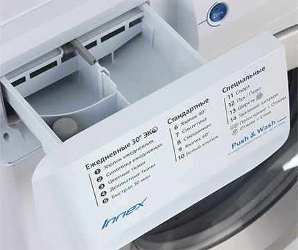 Modes de rentat d'una màquina moderna indesit