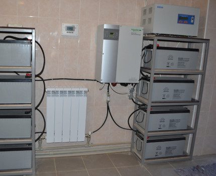 Boiler connected to inverter and batteries