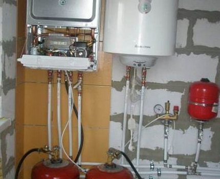 Liquefied gas mounted boiler